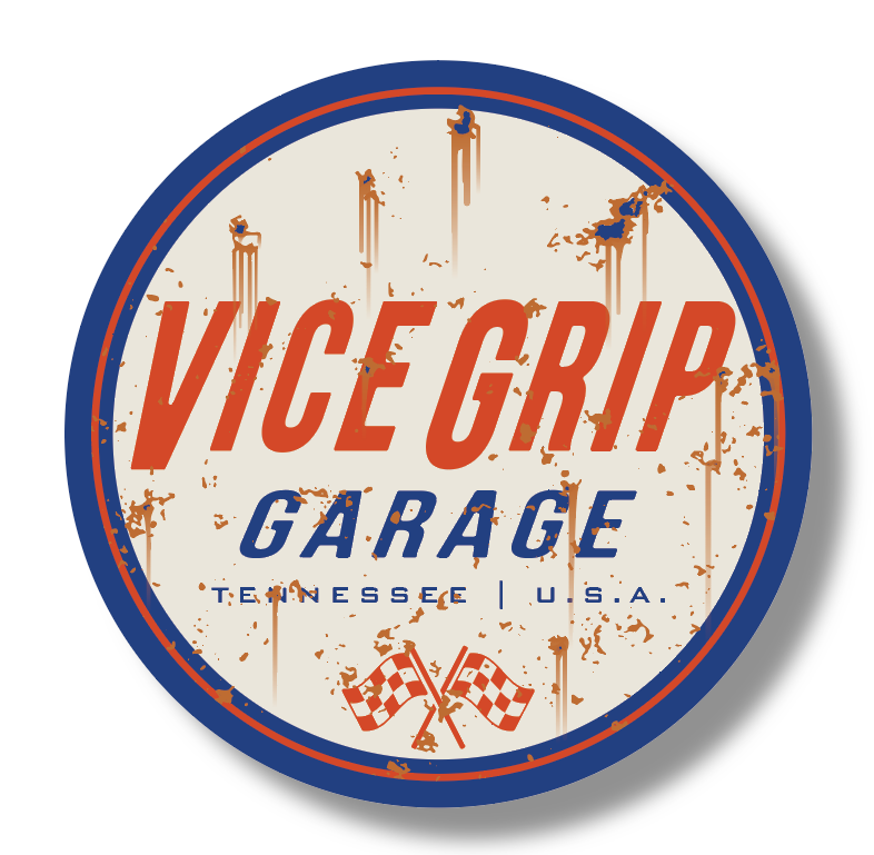 Rusty Vice Grip Garage Sticker