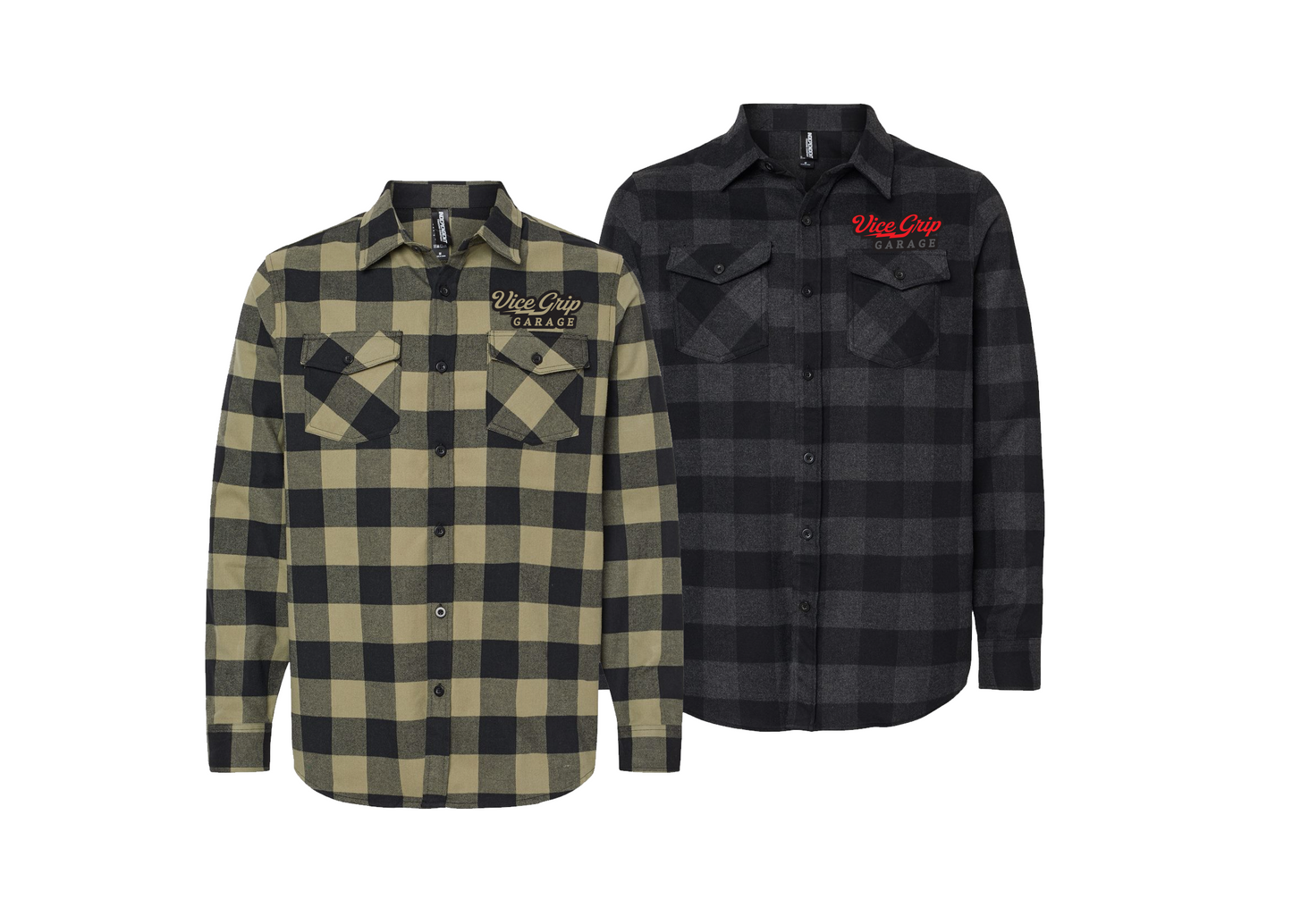 Flannel Long-sleeved Button-down (2 Colors Available)