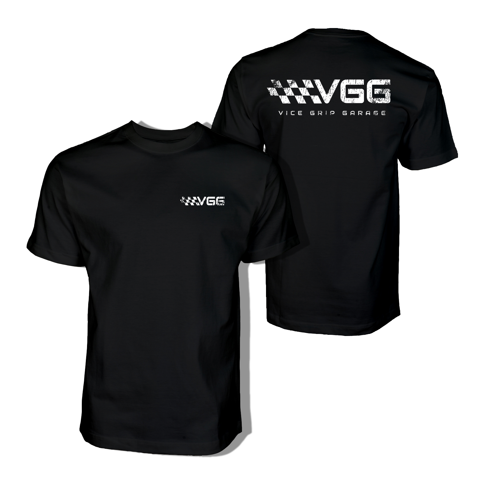VGG Simple Black and White Logo Shirt – ViceGripGarage
