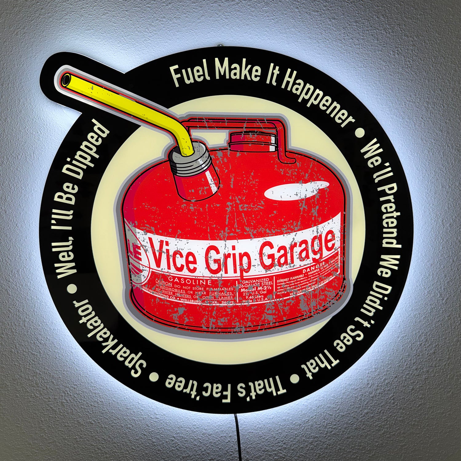 VGG Gas Can Lighted Sign – ViceGripGarage