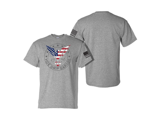 Patriotic Flying Eagle T-Shirt (Grey or Black)