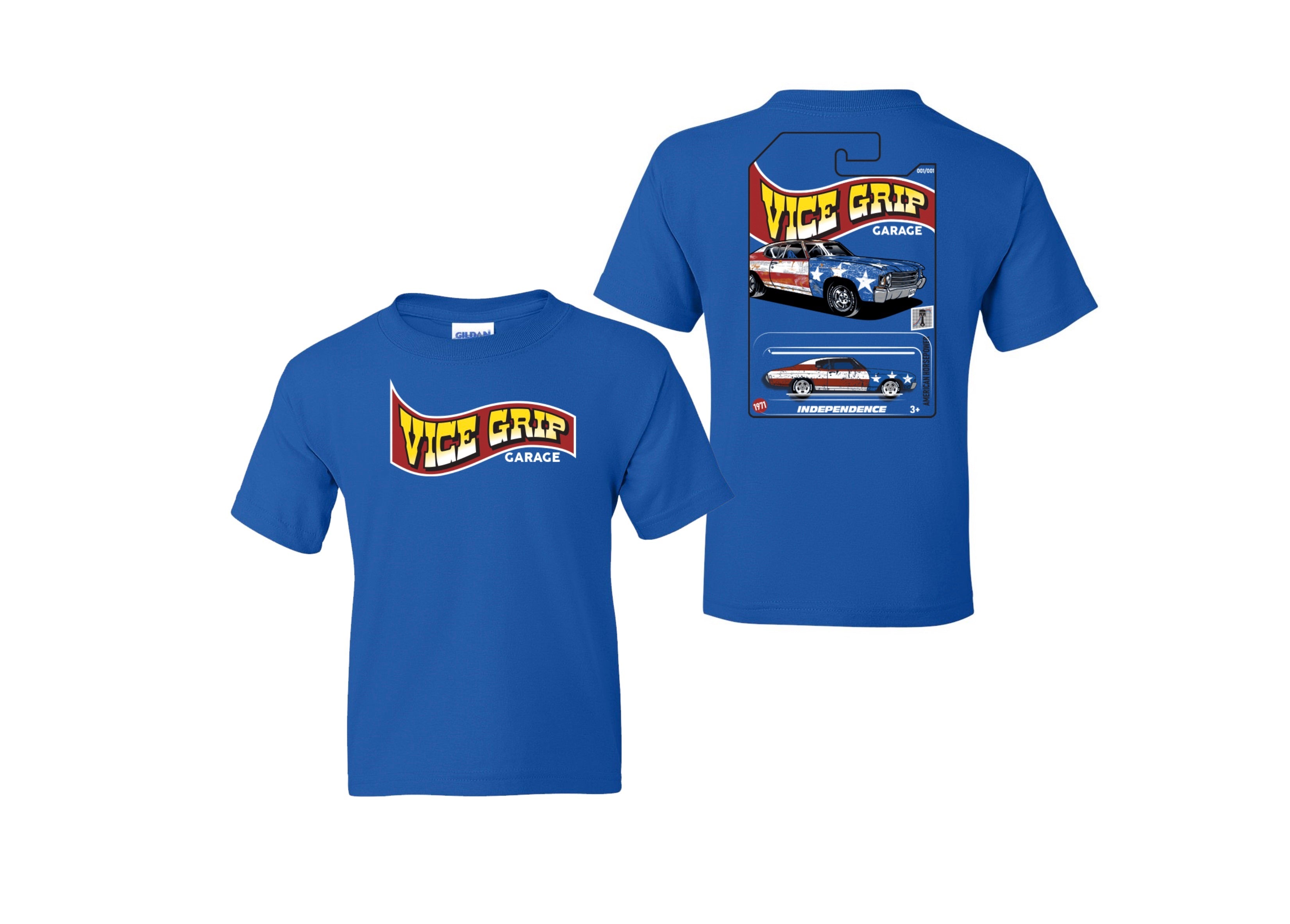 Youth and Adult Vice Grip Garage Royal Shirt – ViceGripGarage