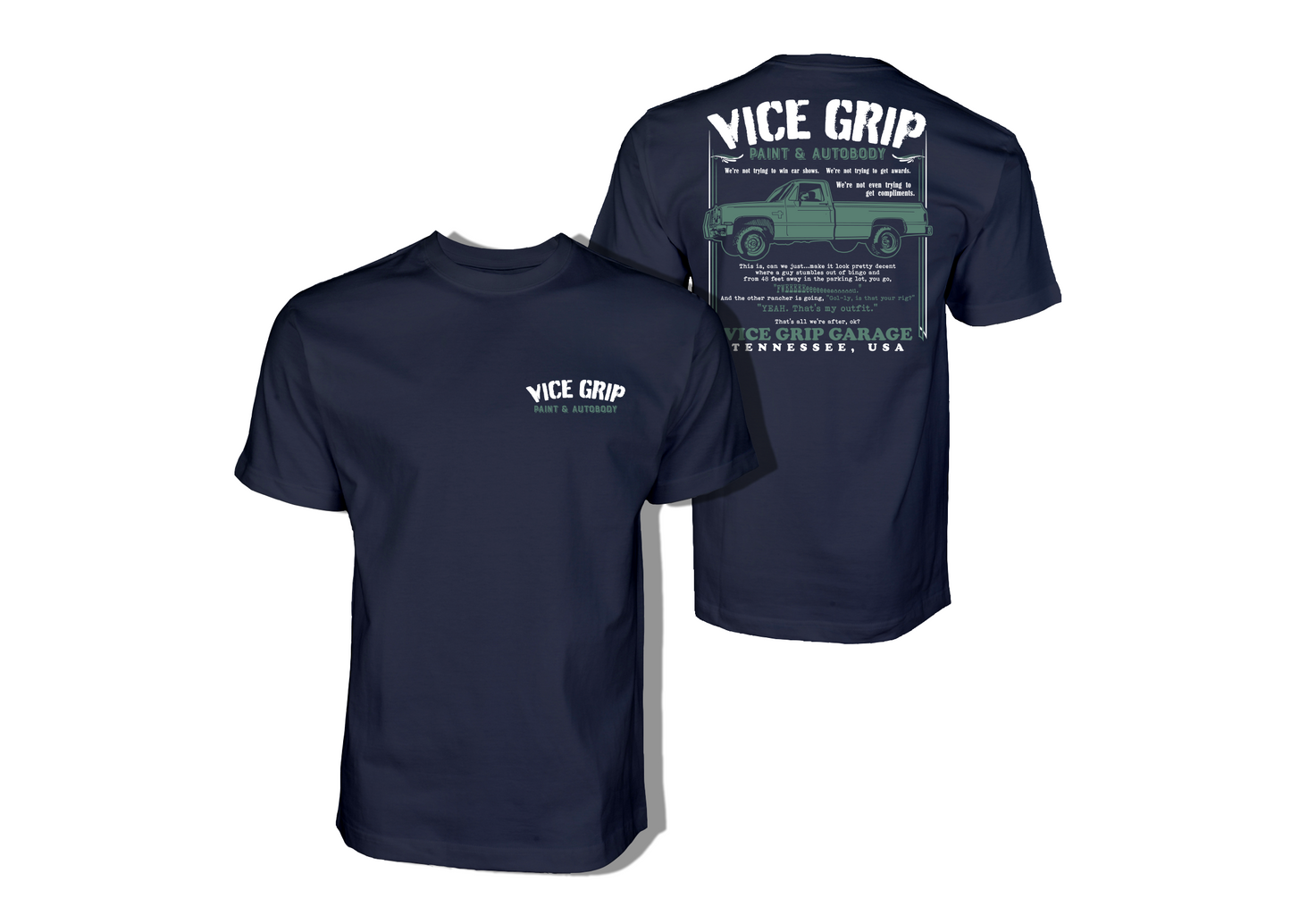 Navy Autobody Truck Shirt