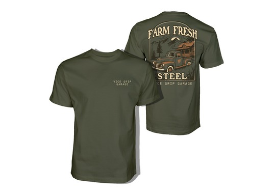 Farm Fresh Steel Truck Tshirt