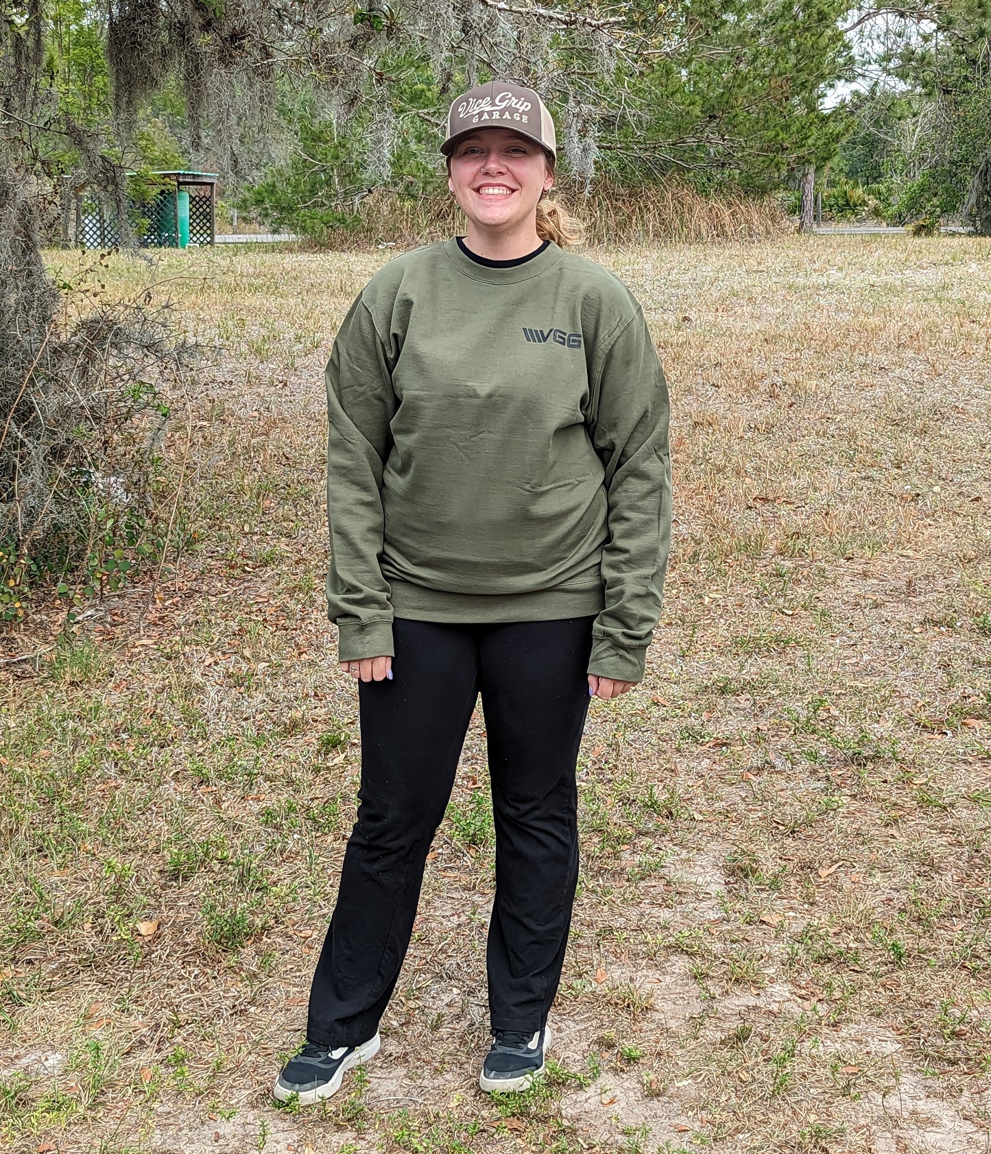 Army Green Pull Over Sweatshirt