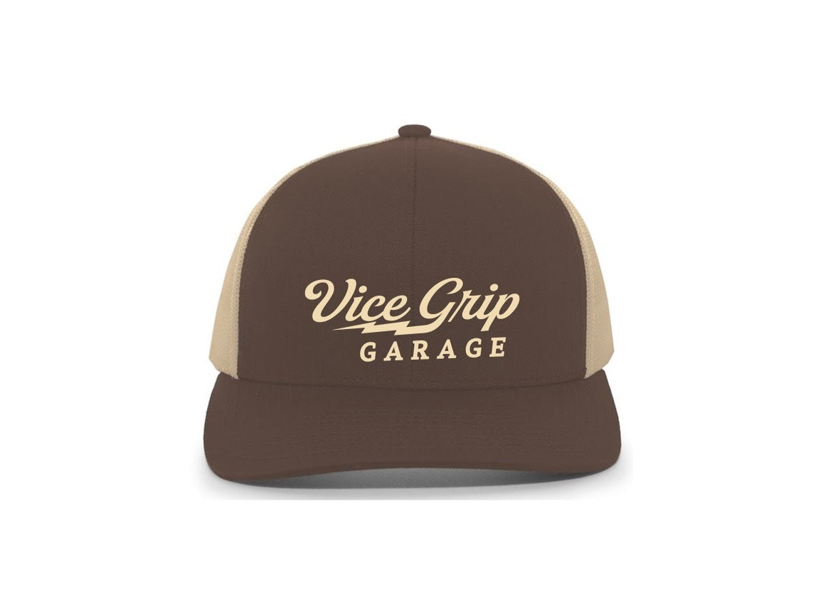 Vice Grip Garage Brown and Tan Trucker Hat